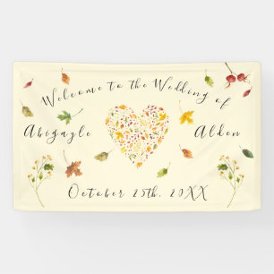 Fall Autumn Forest Rustic Wedding Banner