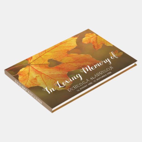 Fall  Autumn Funeral In Loving Memory Guest Book