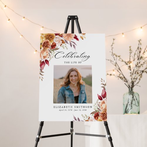 Fall Autumn Funeral Program Photo Order of Service