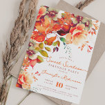 Fall Autumn Garden Floral Sweet 16 Birthday Party Invitation<br><div class="desc">Experience an evening of elegance and beauty as we invite you to celebrate a grand Sweet 16 party. Dazzle in a night adorned with pretty painted garden floral motifs that evoke youthful charm and sophistication. Immerse yourself in a spectacular ambience designed just for you, an evening where you are the...</div>