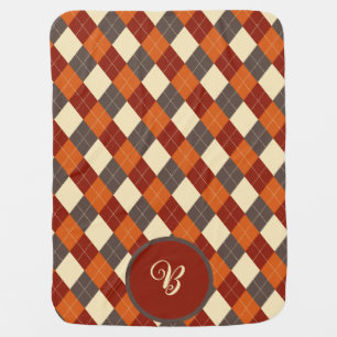 Fall/Autumn Gingham pattern Baby Blanket