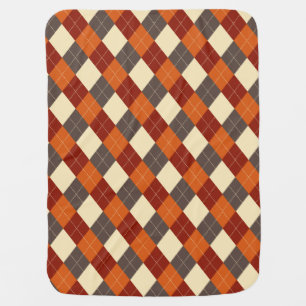 Fall/Autumn Gingham pattern  Baby Blanket