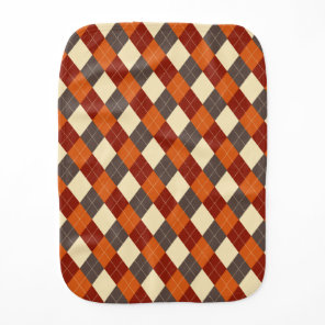 Fall/Autumn Gingham pattern  Baby Burp Cloth