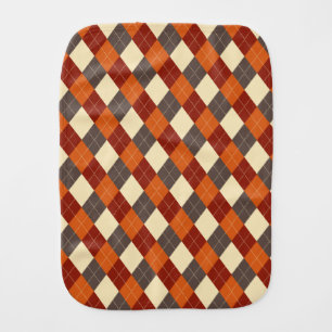 Fall/Autumn Gingham pattern Baby Burp Cloth