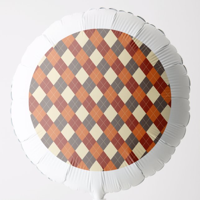 Fall/Autumn Gingham pattern  Balloon (Front)