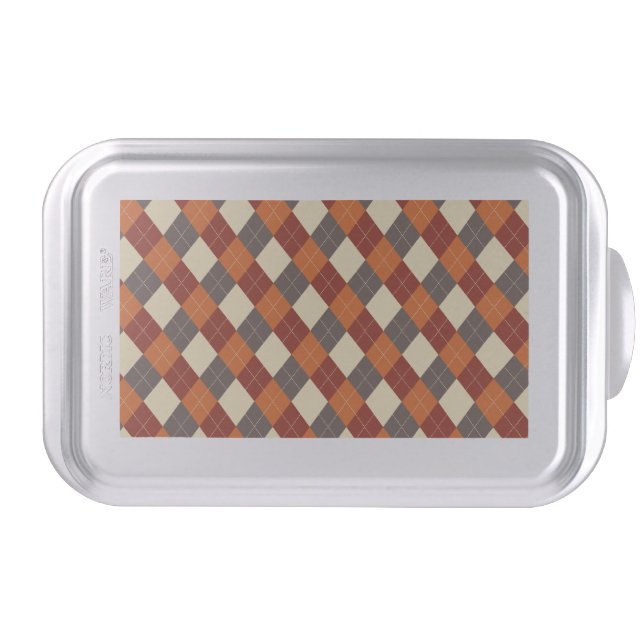 Fall/Autumn Gingham pattern  Cake Pan (Front)