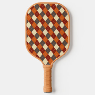 Fall/Autumn Gingham pattern Carbon Fiber Pickleball Paddle
