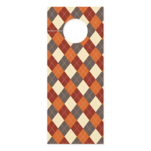Fall/Autumn Gingham pattern  Door Hanger