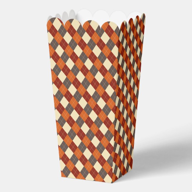 Fall/Autumn Gingham pattern  Favor Boxes (Front)