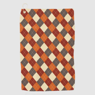 Fall/Autumn Gingham pattern Golf Towel