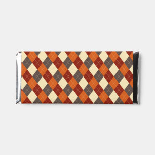 Fall/Autumn Gingham pattern Hershey Bar Favors