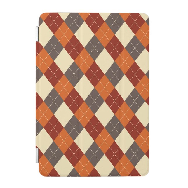 Fall/Autumn Gingham pattern  iPad Mini Cover (Front)