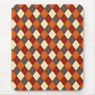 Fall/Autumn Gingham pattern Mouse Pad