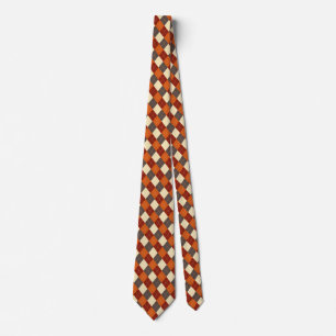 Fall/Autumn Gingham pattern  Neck Tie