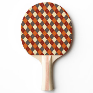 Fall/Autumn Gingham pattern  Ping Pong Paddle