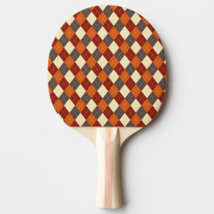 Fall/Autumn Gingham pattern Ping Pong Paddle