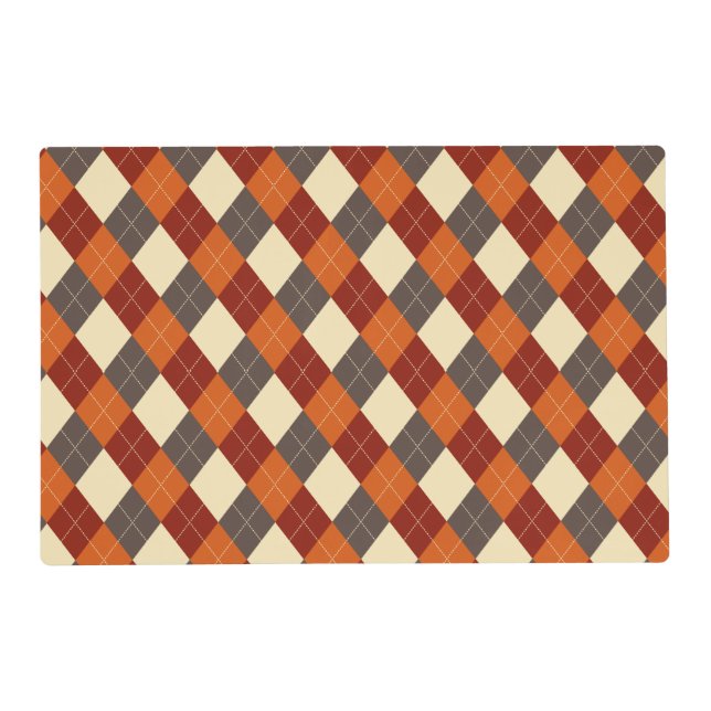 Fall/Autumn Gingham pattern  Placemat (Front)