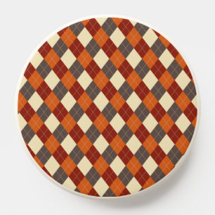 Fall/Autumn Gingham pattern  PopSocket