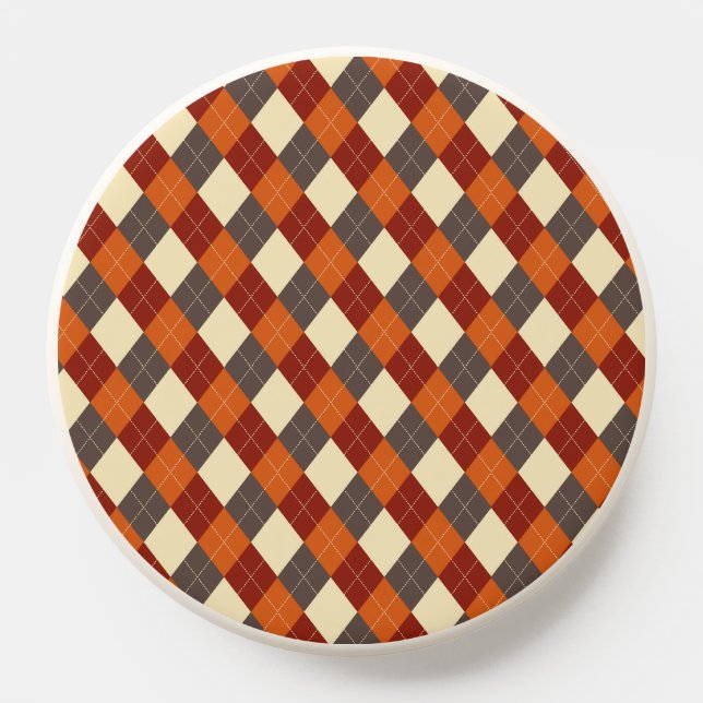 Fall/Autumn Gingham pattern  PopSocket (Popsocket)