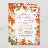 Fall Autumn Girl Baby Shower Invitation (Front/Back)