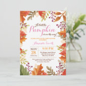 Fall Autumn Girl Baby Shower Invitation (Standing Front)