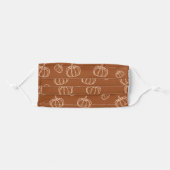 Fall Autumn Halloween Pumpkin Face Mask (Front, Folded)
