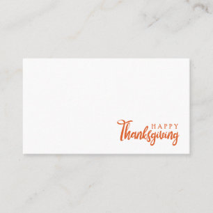 Fall Autumn Happy Thanksgiving Greeting Place Card