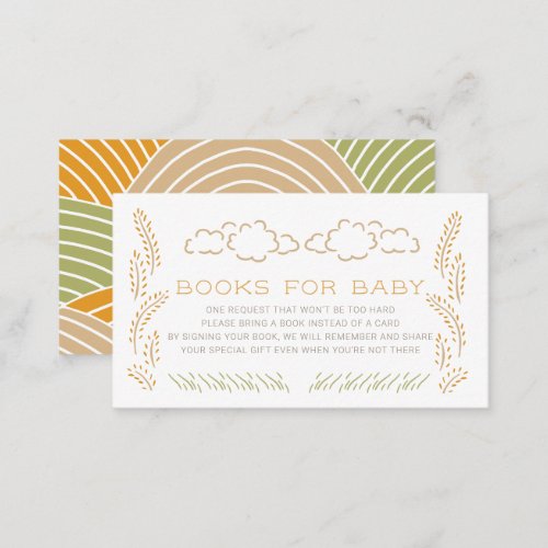 FallAutumn Harvest Baby Shower Books for Baby Enclosure Card