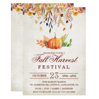fall harvest party invitations zazzle com harvest party invites