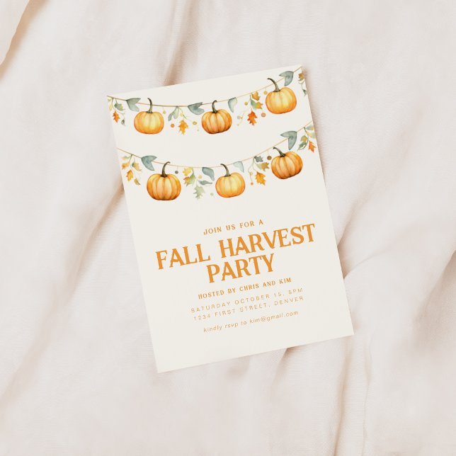 Fall Autumn Harvest Party Invite (Creator Uploaded)