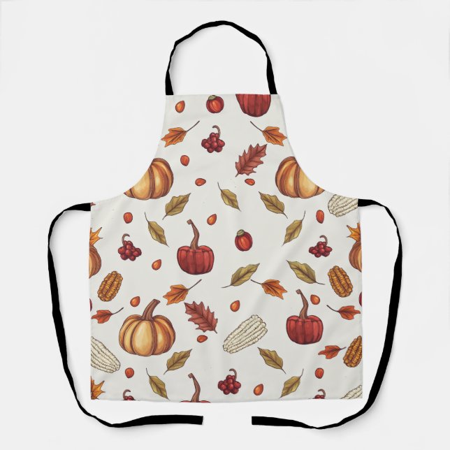 Fall Autumn Harvest Thanksgiving Apron (Front)