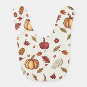 Fall Autumn Harvest Thanksgiving baby bib