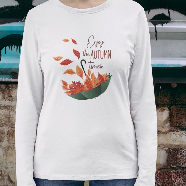 Fall/ Autumn in Umbrella T-Shirt (Fall/ Autumn in Umbrella T-Shirt)