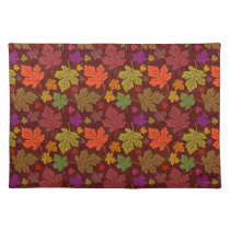 Fall Autumn Leaf Maple Pattern Harvest Placemat