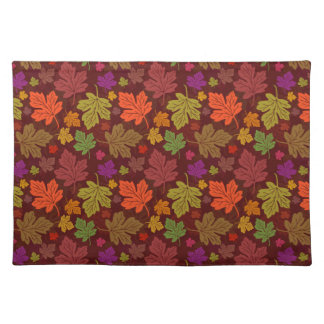 Fall Autumn Leaf Maple Pattern Harvest Placemat