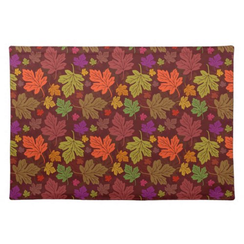 Fall Autumn Leaf Maple Pattern Harvest Placemat