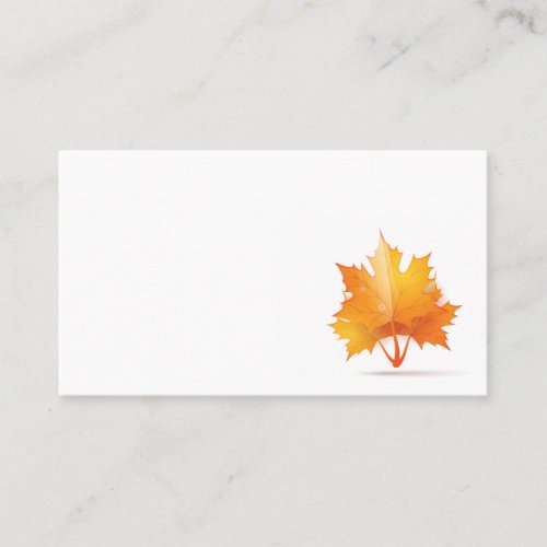Fall Autumn Leaf  Thanksgiving Theme Place Card