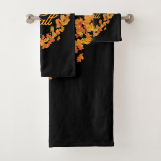 Fall Autumn Leaves Bath Towel Set