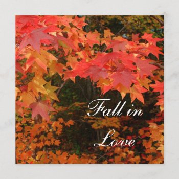 Fall Autumn Leaves Bridal Shower Party Invitations by bridalwedding at Zazzle