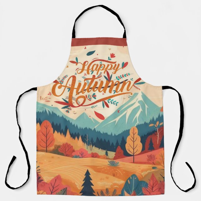 Fall/Autumn/leaves/colorful Apron (Front)
