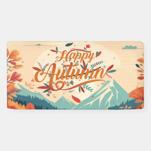 Fall/Autumn/leaves/colorful Banner (Horizontal)