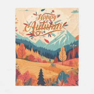 Fall/Autumn/leaves/colorful Fleece Blanket