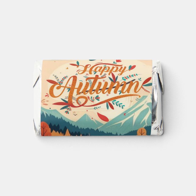 Fall/Autumn/leaves/colorful Hershey's Miniatures (Front)