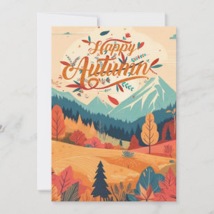 Fall/Autumn/leaves/colorful Holiday Card