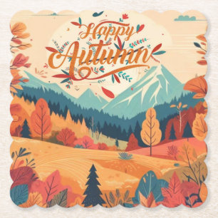 Fall/Autumn/leaves/colorful Paper Coaster