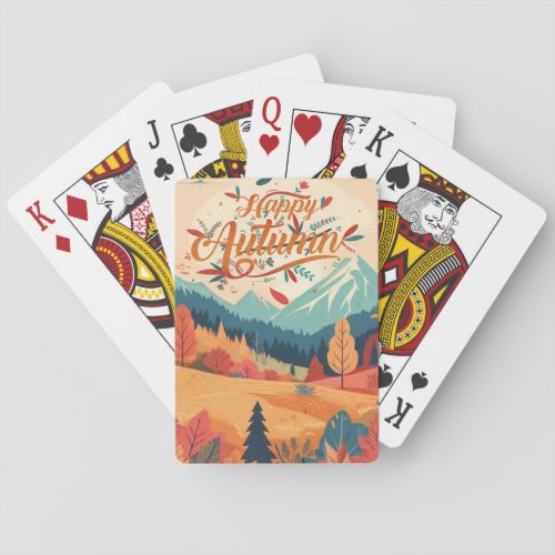 FallAutumnleavescolorful Poker Cards