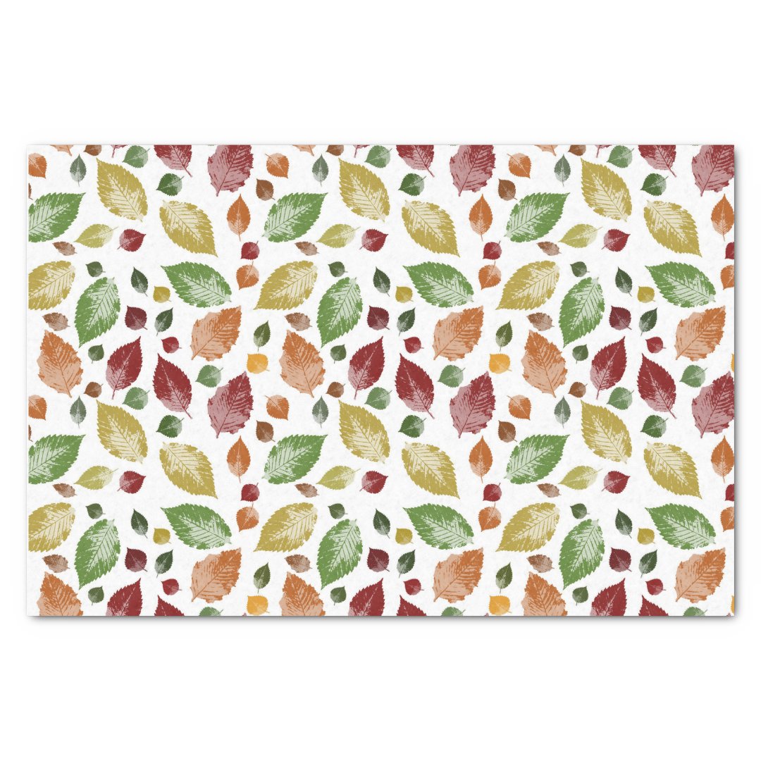 Fall Autumn Leaves Colorful Rustic Tissue Paper | Zazzle