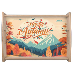 Fall/Autumn/leaves/colorful Serving Tray
