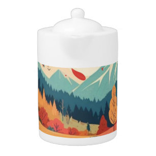 Fall/Autumn/leaves/colorful Teapot