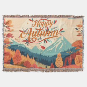 Fall/Autumn/leaves/colorful Throw Blanket